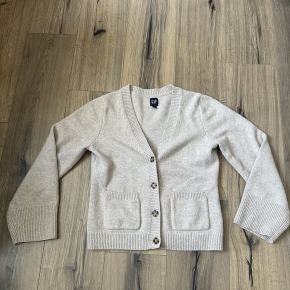 Gap Cashsoft Pocket Cardigan Gray Taupe Size Medium Blogger Favorite EUC - Picture 5 of 9